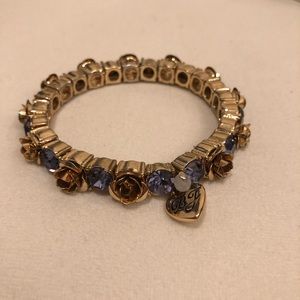 BETSY JOHNSON GOLD AND PURPLE BRACELET